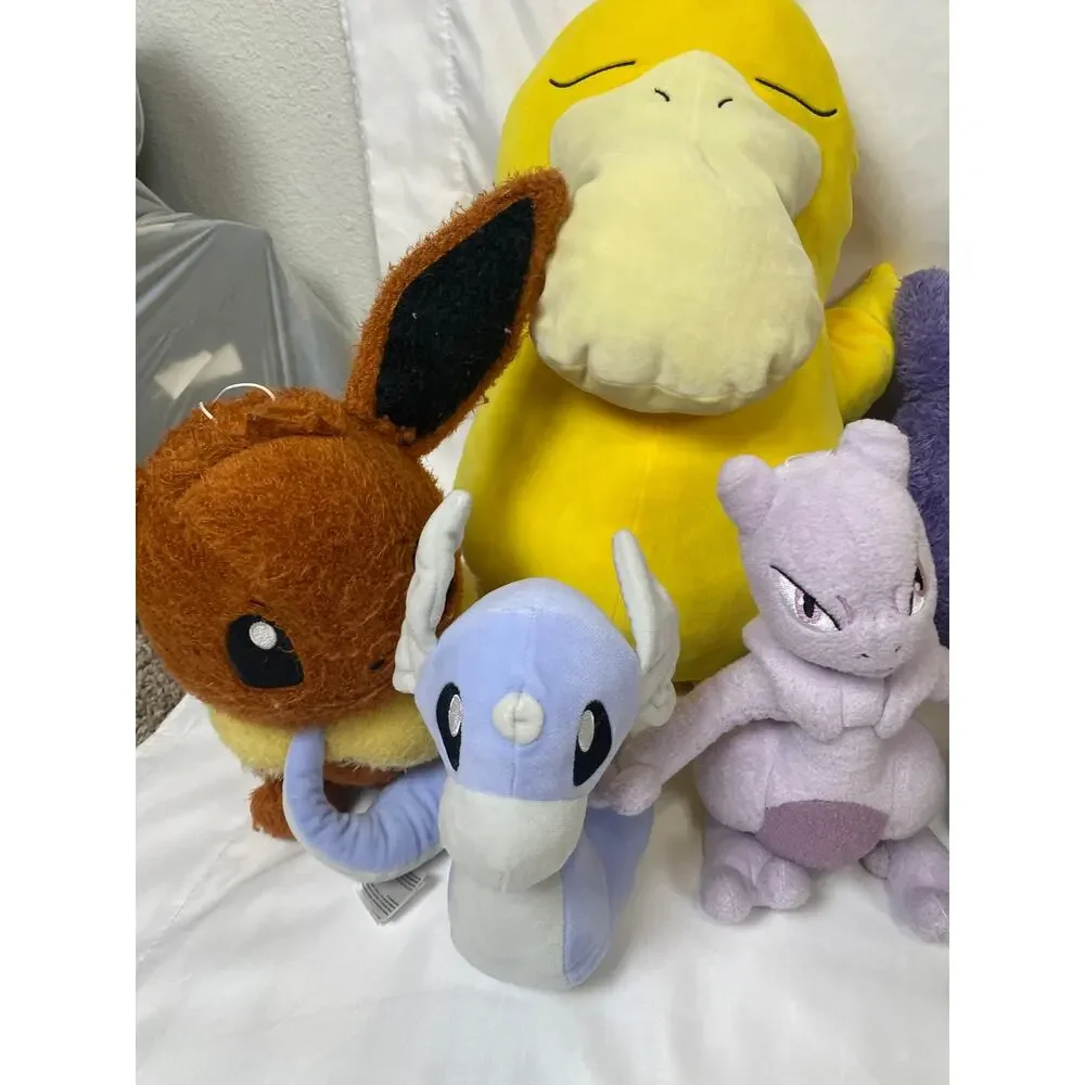Pokémon Plushie Lot of 9 Bandai, Pokemon, Pikachu, Psyduck, etc